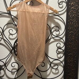 Skims Shimmer Crew Neck Bodysuit